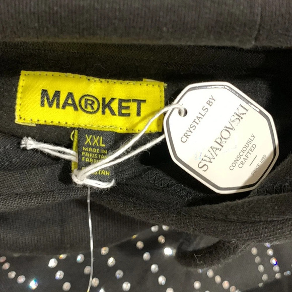 Arc Swarovski Crystal Embellished Cotton Logo Hoodie - Picture 4 of 5